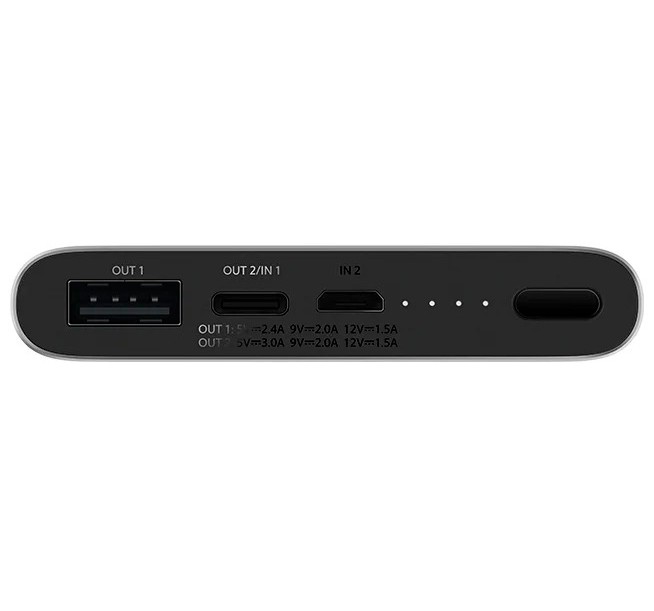 Внешний аккумулятор Xiaomi Mi Power Bank 3 10000 mAh (серебристый) фото 1