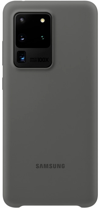 Чехол-накладка Silicone Cover для Samsung Galaxy S20 Ultra (серый)