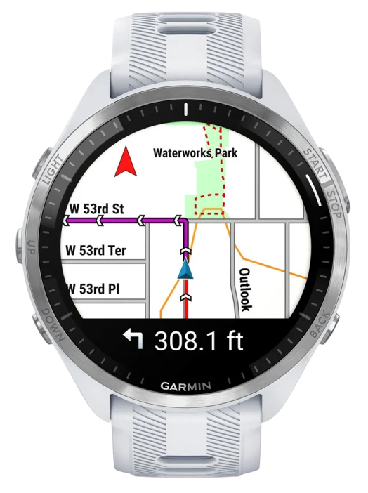 Garmin Forerunner 965 47 мм (белый корпус/бело-серый ремешок) фото 1