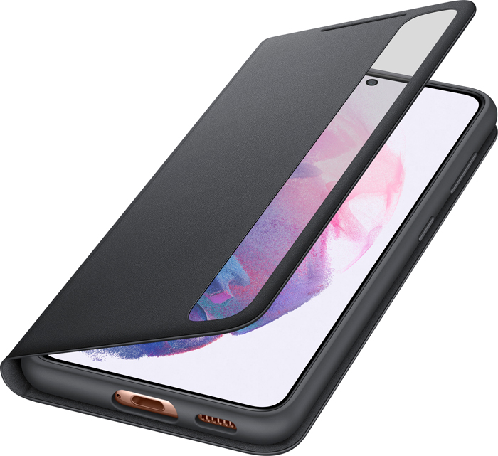 Чехол-книжка Smart Clear View Cover для Samsung S21 (черный) фото 2 Чехол-книжка Smart Clear View Cover для Samsung S21 (черный) фото 2
