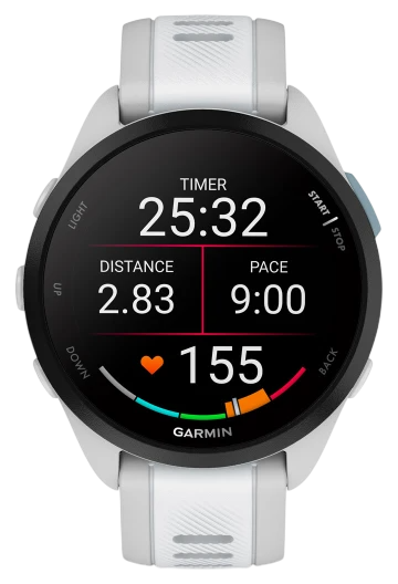 Garmin Forerunner 165 Music 43 мм корпус (серый туман/ремешок белый камень) фото 1