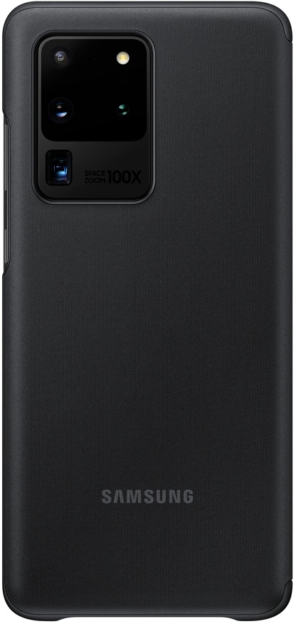 Smart Clear View Cover для Samsung S20 Ultra (черный)