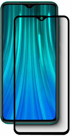 Стекло защитное CASE Full Glue для Xiaomi Redmi Note 8 Pro (черная рамка)