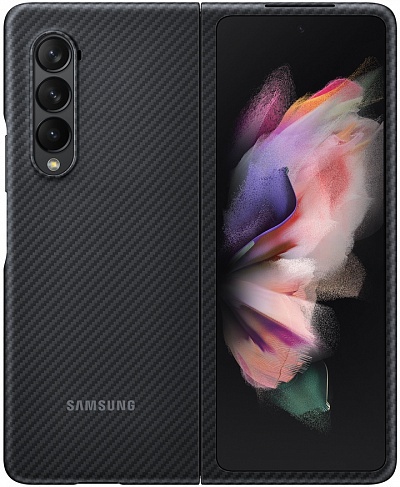 Silicone Cover для Samsung Z Fold3 (черный) фото 3
