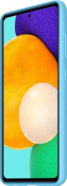 Чехол-накладка Silicone Cover для Samsung A52 (синий) фото 2