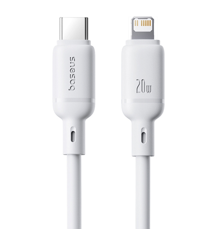 Baseus Silky Series Fast Charging Cable Type-C - Lighting 20W 1м (белый) фото 1
