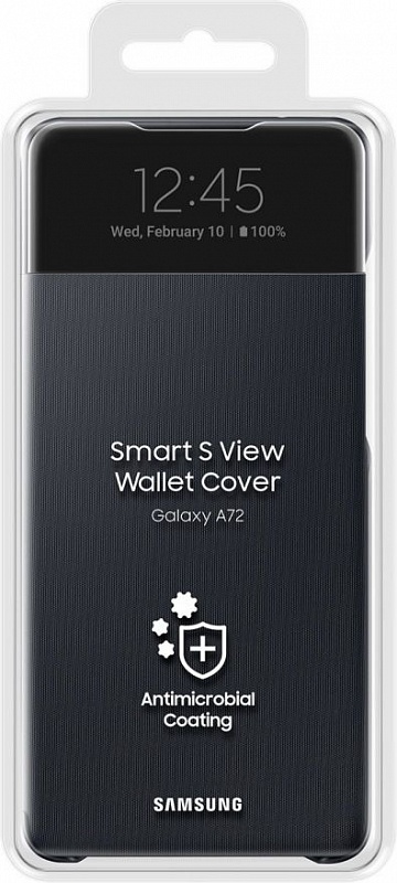 Чехол-книжка S View Wallet Cover для Samsung A72 (черный) фото 4
