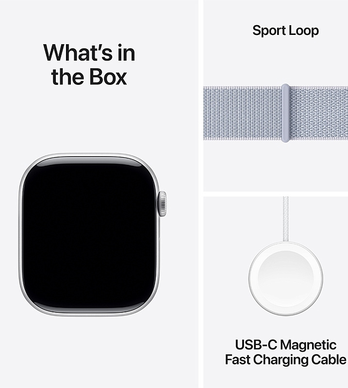 Apple Watch Series 10 46 мм (серебро/голубой нейлон) фото 2 Apple Watch Series 10 46 мм (серебро/голубой нейлон) фото 2