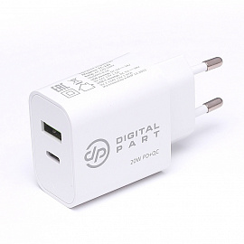 Digitalpart FC-135 20W USB + USB-C (белый)