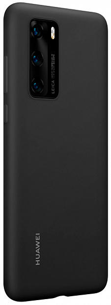 Чехол-накладка Silicone для Huawei P40 (черный) фото 1