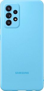 Чехол-накладка Silicone Cover для Samsung A52 (синий)