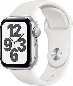 Apple Watch SE 40 мм (серебро / белый)