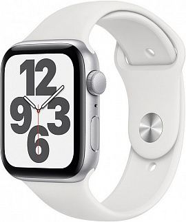 Смарт-часы Apple Watch SE 44 мм (серебро / белый)