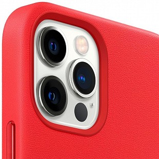 Apple для iPhone 12 Pro Max Leather Case with MagSafe (PRODUCT)RED фото 2