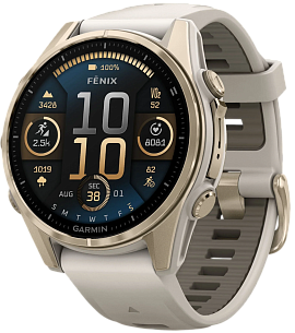 Garmin Fenix 8 AMOLED Sapphire 43 мм (бежевый корпус/песочный ремешок)