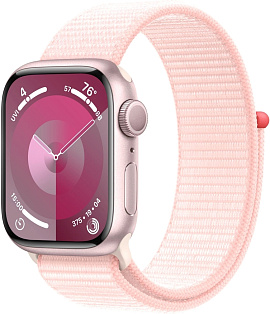 Apple Watch Series 9 41 мм нейлоновый ремешок (розовый)