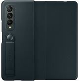 Leather Flip Cover для Samsung Z Fold3 (темно-зеленый)
