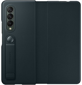 Чехол-книжка Leather Flip Cover для Samsung Z Fold3 (темно-зеленый)