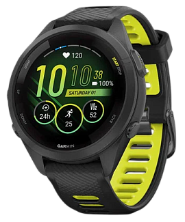 Garmin Forerunner 265S 42 мм (черный корпус/черно-желтый ремешок)