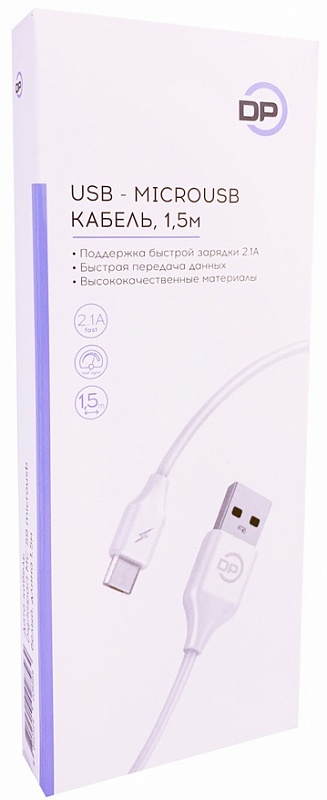 Digitalpart Micro-USB 1,5м (белый) фото 1