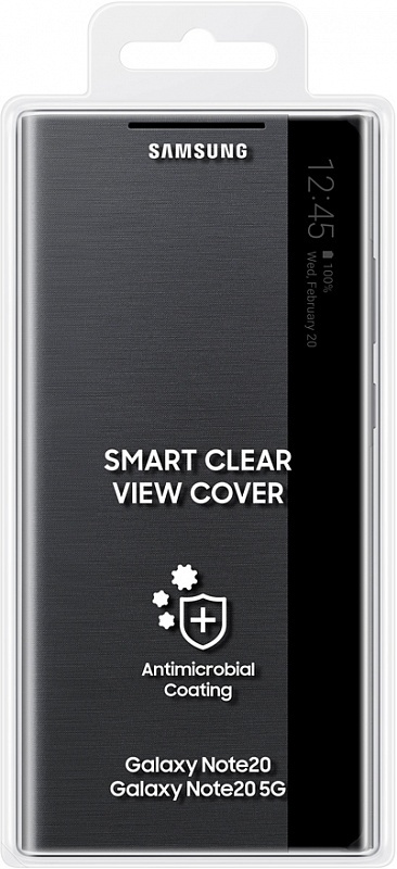 Smart Clear View Cover для Samsung Note20 (черный) фото 1