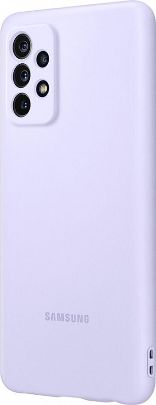Чехол-накладка Silicone Cover для Samsung A72 (фиолетовый) фото 3