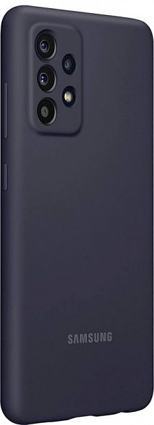 Чехол-накладка Silicone Cover для Samsung A52 (черный) фото 3