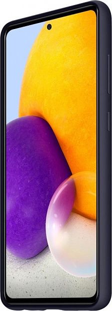Чехол-накладка Silicone Cover для Samsung A72 (черный) фото 1