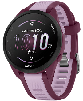 Garmin Forerunner 165 Music 43 мм (ягодный корпус/сиреневый ремешок)