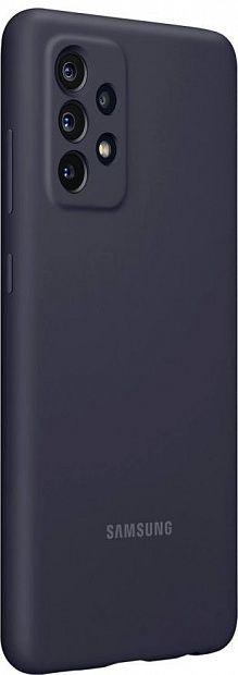 Чехол-накладка Silicone Cover для Samsung A72 (черный) фото 3