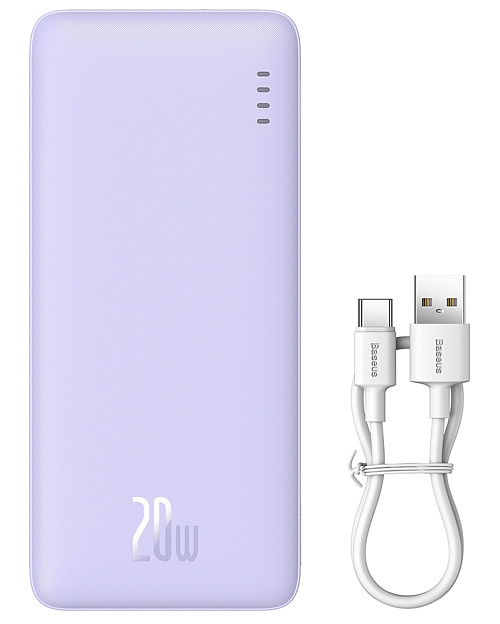 Baseus Airpow Power Bank 20000mAh 20W с кабелем USB-C (пурпурный) Baseus Airpow Power Bank 20000mAh 20W с кабелем USB-C (пурпурный)