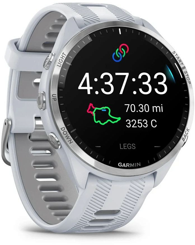 Garmin Forerunner 965 47 мм (белый корпус/бело-серый ремешок) фото 4