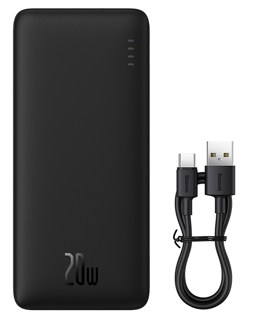 Baseus Airpow Power Bank 20000mAh 20W с кабелем USB-C (черный) Baseus Airpow Power Bank 20000mAh 20W с кабелем USB-C (черный)