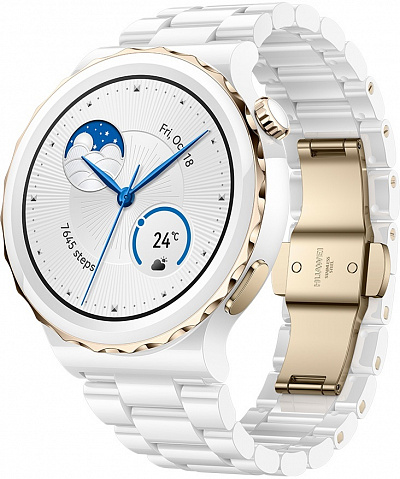 Смарт-часы Huawei Watch GT 3 Pro 43 мм (белый/керамика)
