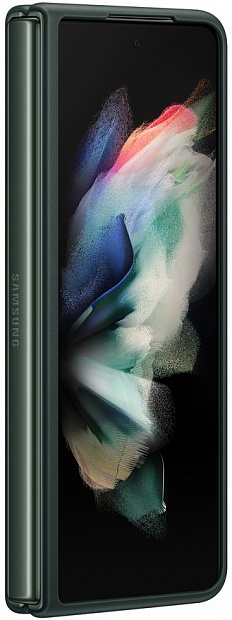 Leather Cover для Samsung Z Fold3 (темно-зеленый) фото 2
