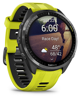 Garmin Forerunner 965 47 мм (черный корпус/черно-желтый ремешок)