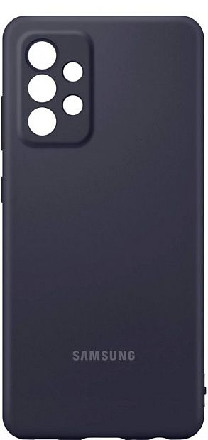 Чехол-накладка Silicone Cover для Samsung A52 (черный) фото 4