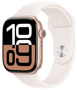 Apple Watch Series 10 46 мм (розовое золото корпус, розовый ремешок)