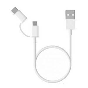 Xiaomi Mi 2-in-1 Micro USB to Type-C 1м (белый)