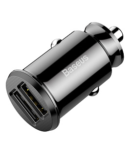 Baseus Grain Car Charger Dual USB 3.1A (черный)