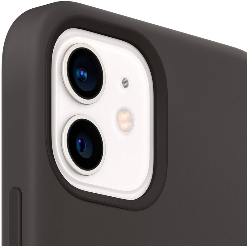 Чехол Apple для iPhone 12/12 Pro Silicone Case with MagSafe (черный) фото 2 Чехол Apple для iPhone 12/12 Pro Silicone Case with MagSafe (черный) фото 2