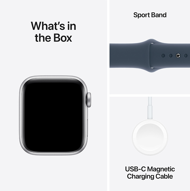 Apple Watch SE 2024 40 мм (серебро,синий) фото 2 Apple Watch SE 2024 40 мм (серебро,синий) фото 2