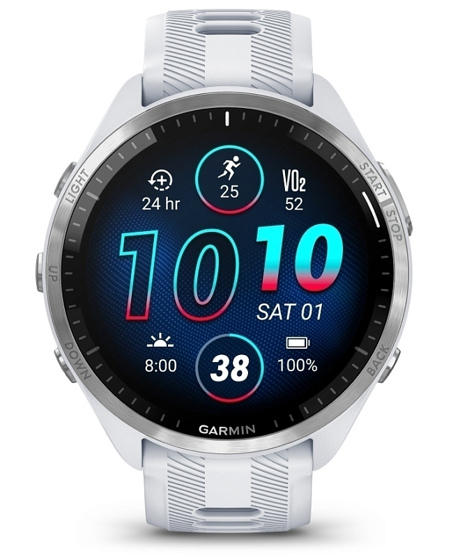 Garmin Forerunner 965 47 мм (белый корпус/бело-серый ремешок) фото 2