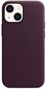 Чехол Apple для iPhone 13 mini Leather Case with MagSafe (темная вишня)