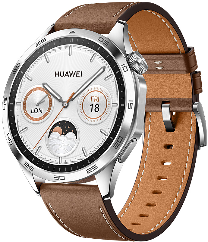 Huawei Watch GT 4 46 мм кожа (коричневый) фото 3 Huawei Watch GT 4 46 мм кожа (коричневый) фото 3