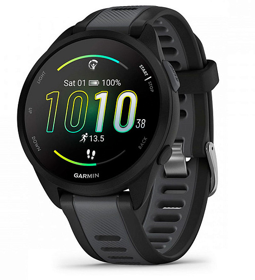 Garmin Forerunner 165 43 мм (черный/серый ремешок)