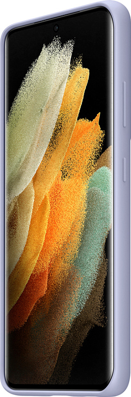 Чехол-накладка Silicone Cover для Samsung S21 Ultra (фиолетовый) фото 1