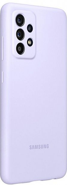 Чехол-накладка Silicone Cover для Samsung A52 (фиолетовый) фото 3