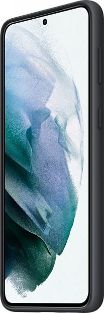 Чехол-накладка Silicone Cover для Samsung S21+ (черный) фото 1
