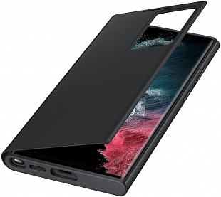 Smart Clear View Cover для Samsung S22 Ultra (черный) фото 4